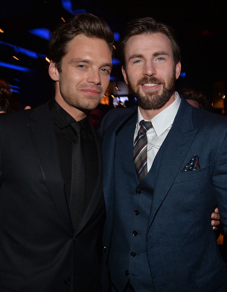 Captain America actor Chris Evans and Bucky Barnes actor Sebastian Stan