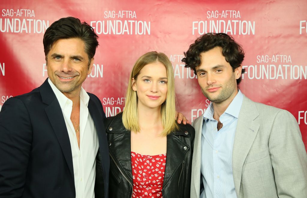 Elizabeth Lail, Penn Badgley and John Stamos