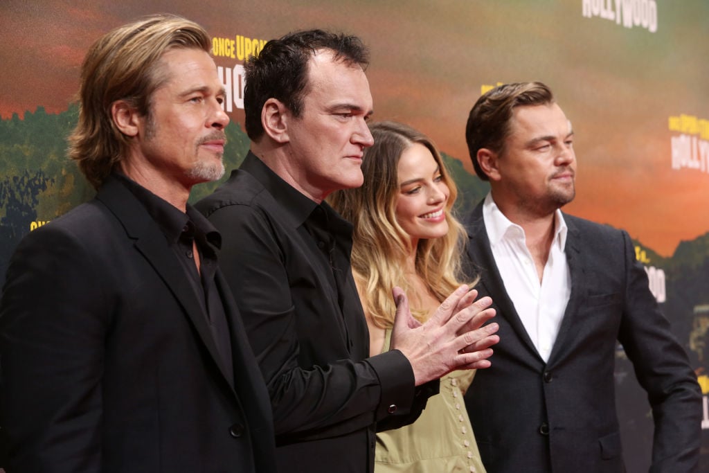 Brad Pitt, Quentin Tarantino, Margot Robbie and Leonardo DiCaprio