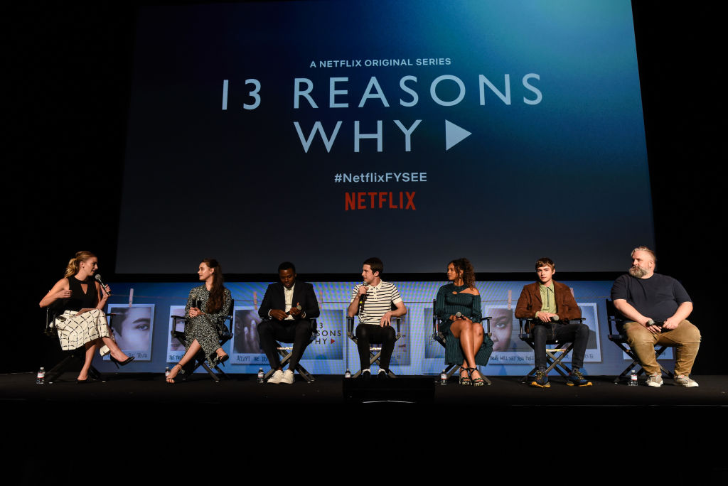Katherine Langford, Derek Luke, Dylan Minnette, Alisha Boe, Miles Heizer and Brian Yorkey