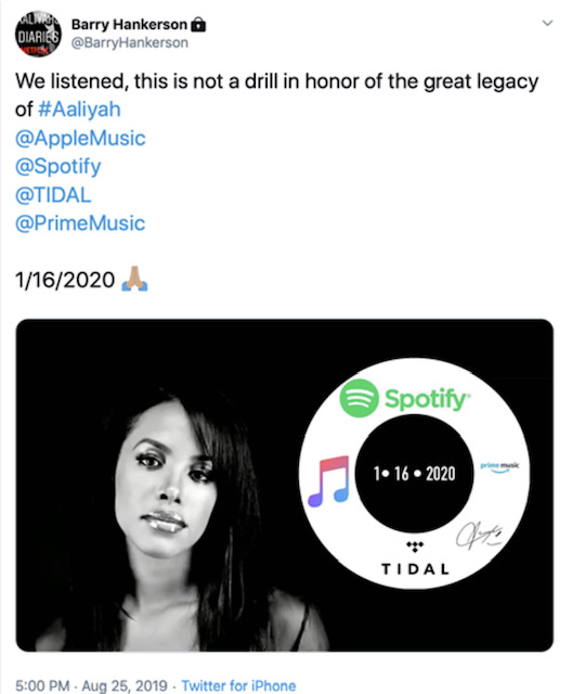 Screengrab from Barry Hankerson's Twitter account