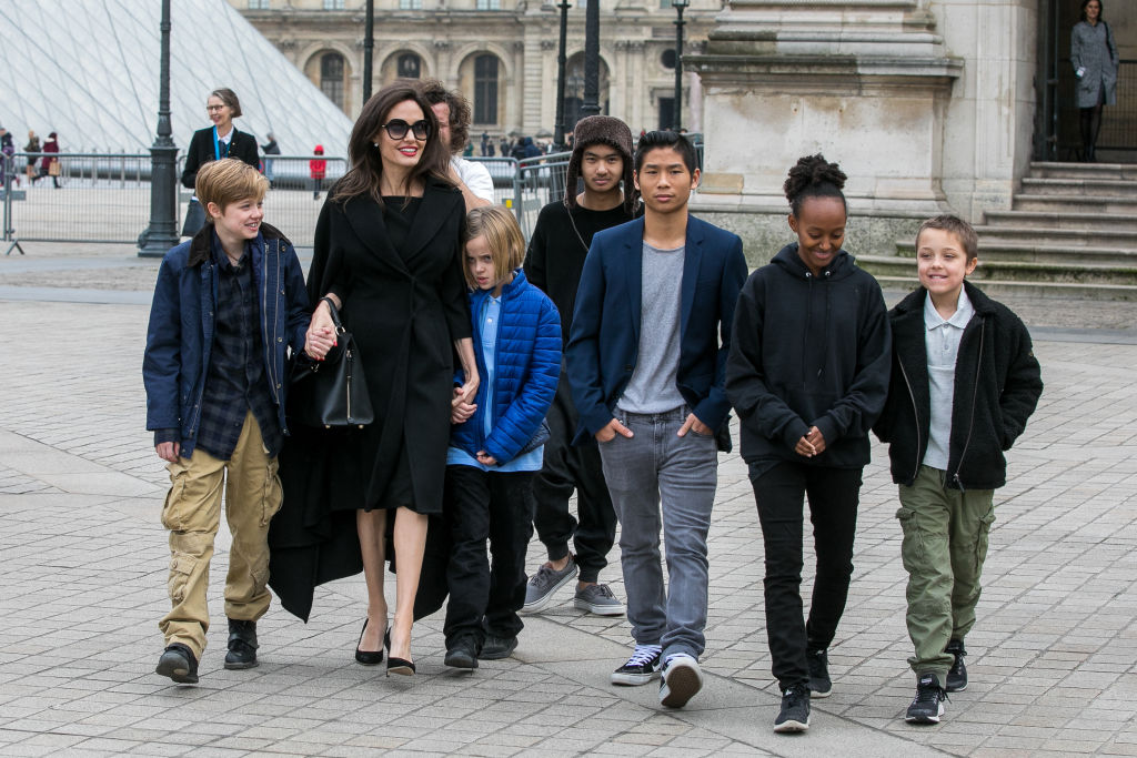 Angelina Jolie and children