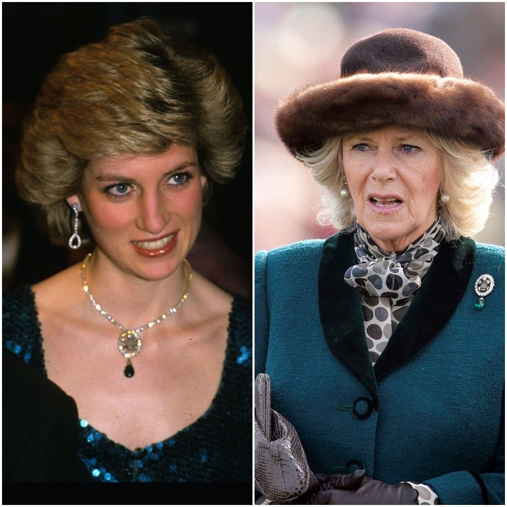 (L) Princess Diana (R) Camilla Parker Bowles
