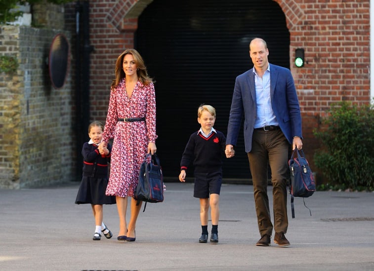 Princess Charlotte, Prince William, Catherine, Duchess of Cambridge, and Prince George