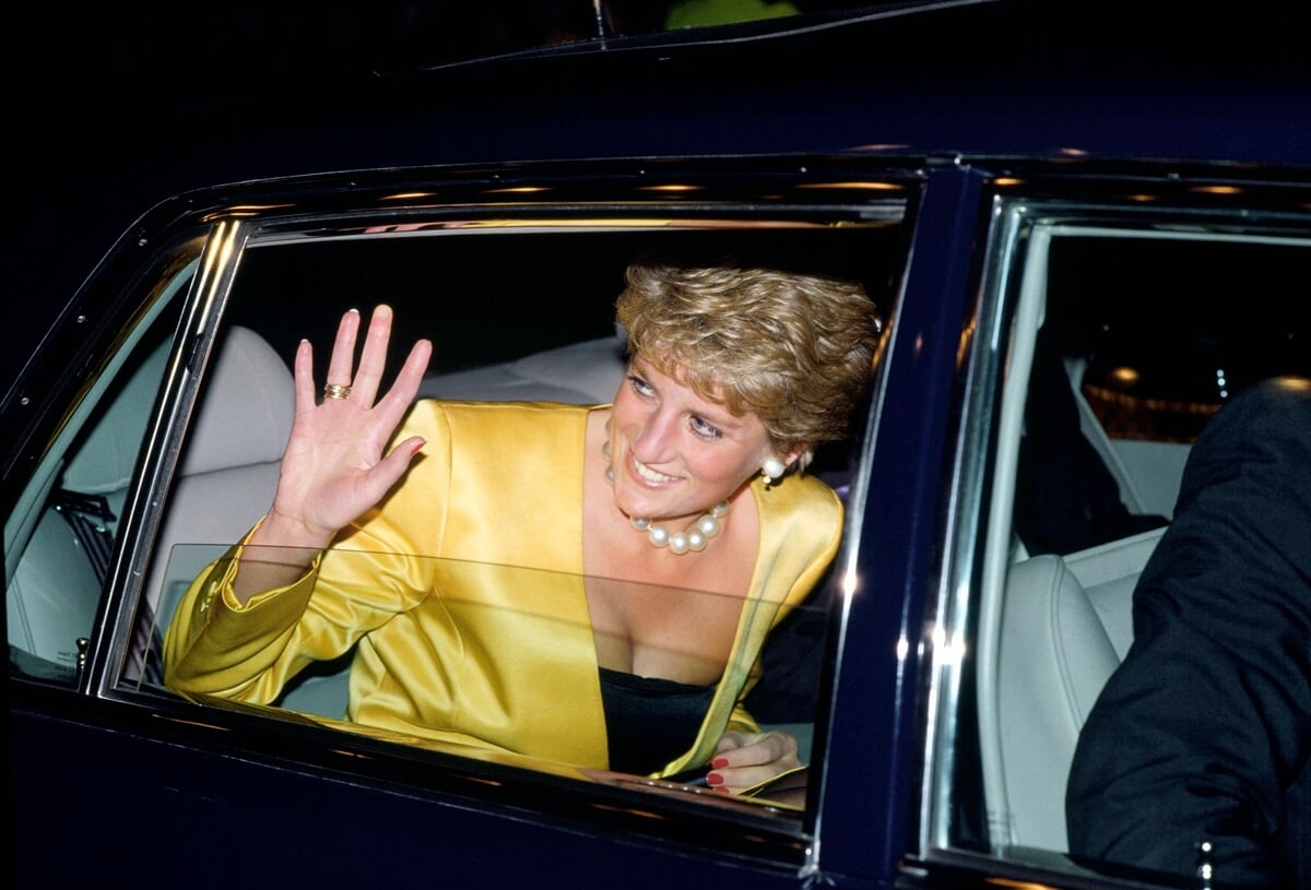 Princess Diana arriving to a charity concert