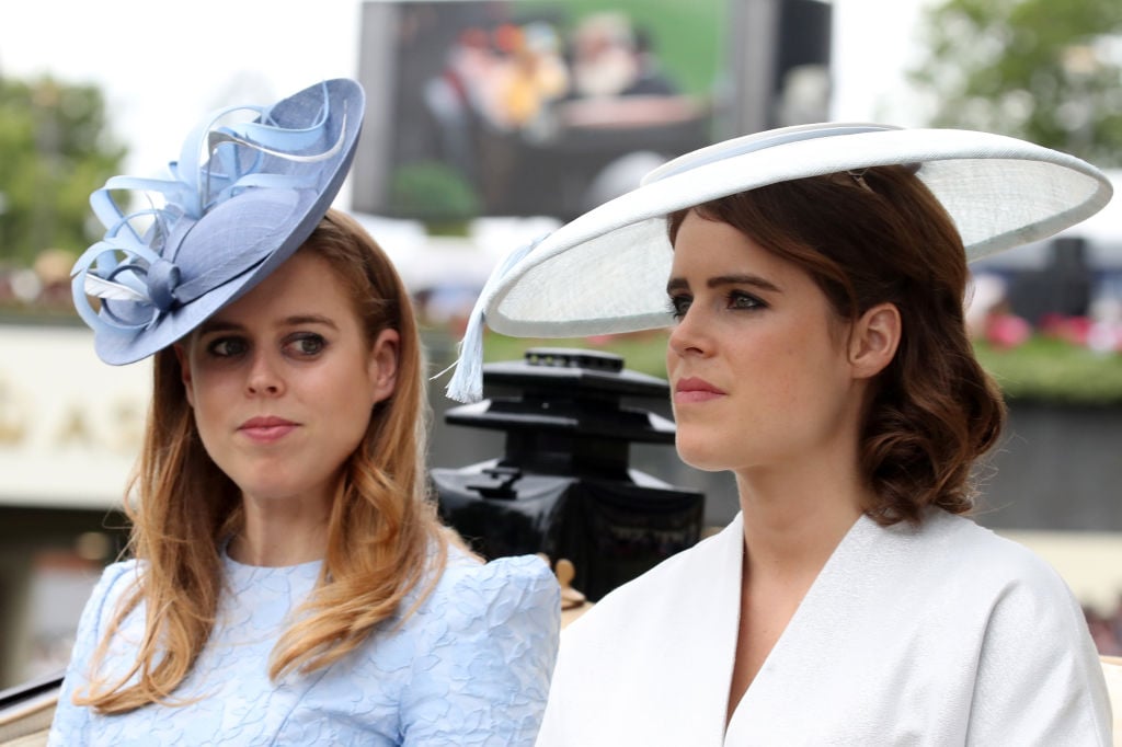 Princess Beatrice of York (L) and Princess Eugenie of York