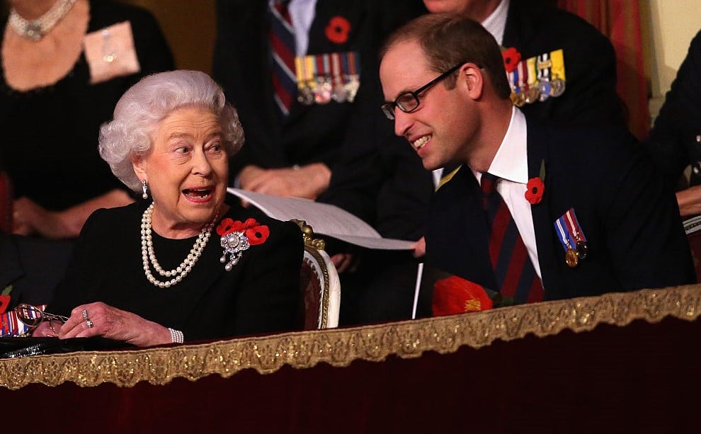 Queen Elizabeth II and Prince William