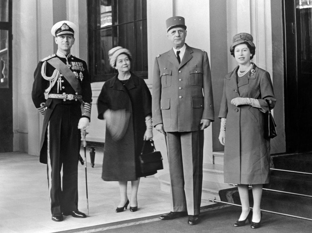 Queen Elizabeth and Madame de Gaulle