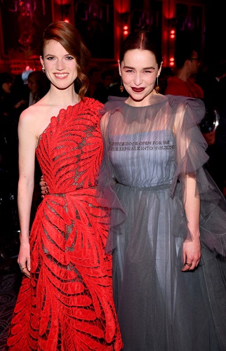 Rose Leslie and Emilia Clarke