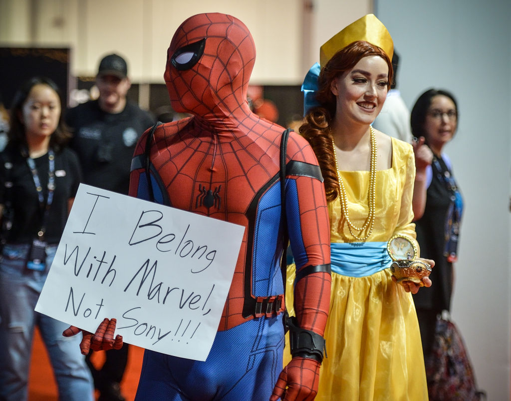 Dane Collaro dressed as Spider-Man