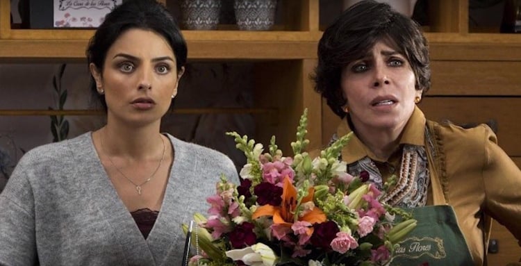 Veronica Castro and Aislinn Derbez in 'House of Flowers'