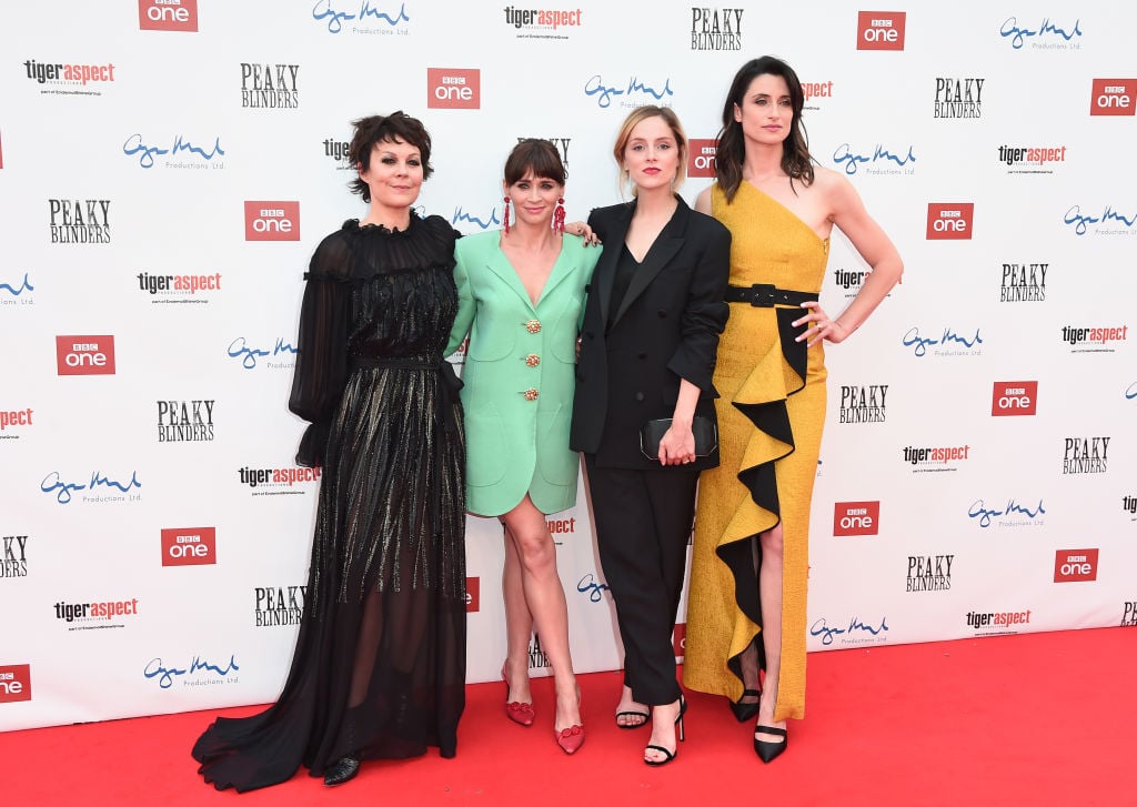 Helen McCroy, Charlene McKenna, Sophie Rundle, and Natasha O'Keeffe