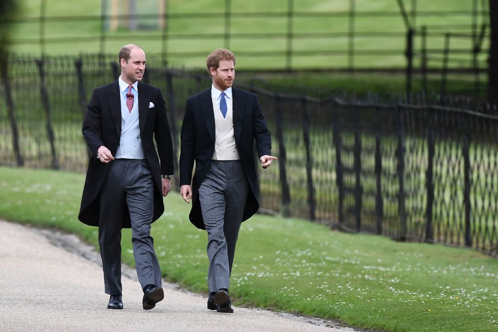 Prince Harry (R) and Prince William (L)
