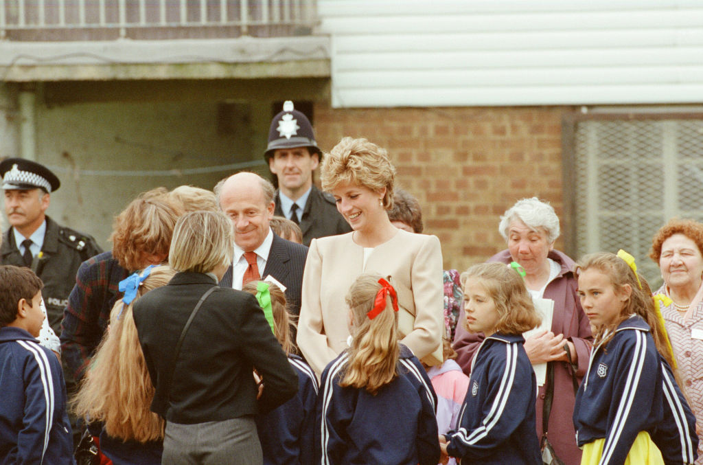 Princess Diana meeting members of the public