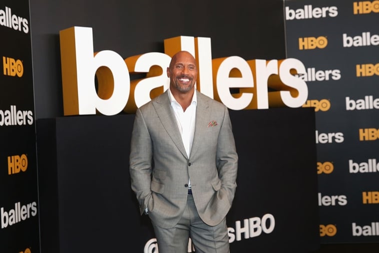The Rock at Ballers event.
