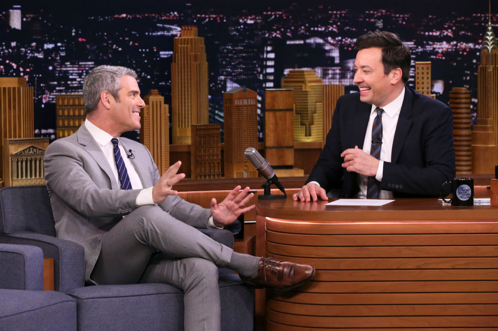Andy Cohen during an interview with host Jimmy Fallon
