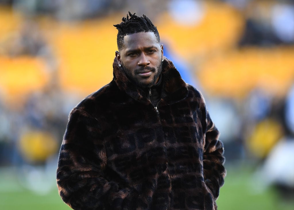 Antonio Brown looks on during Warm-ups in December 2018