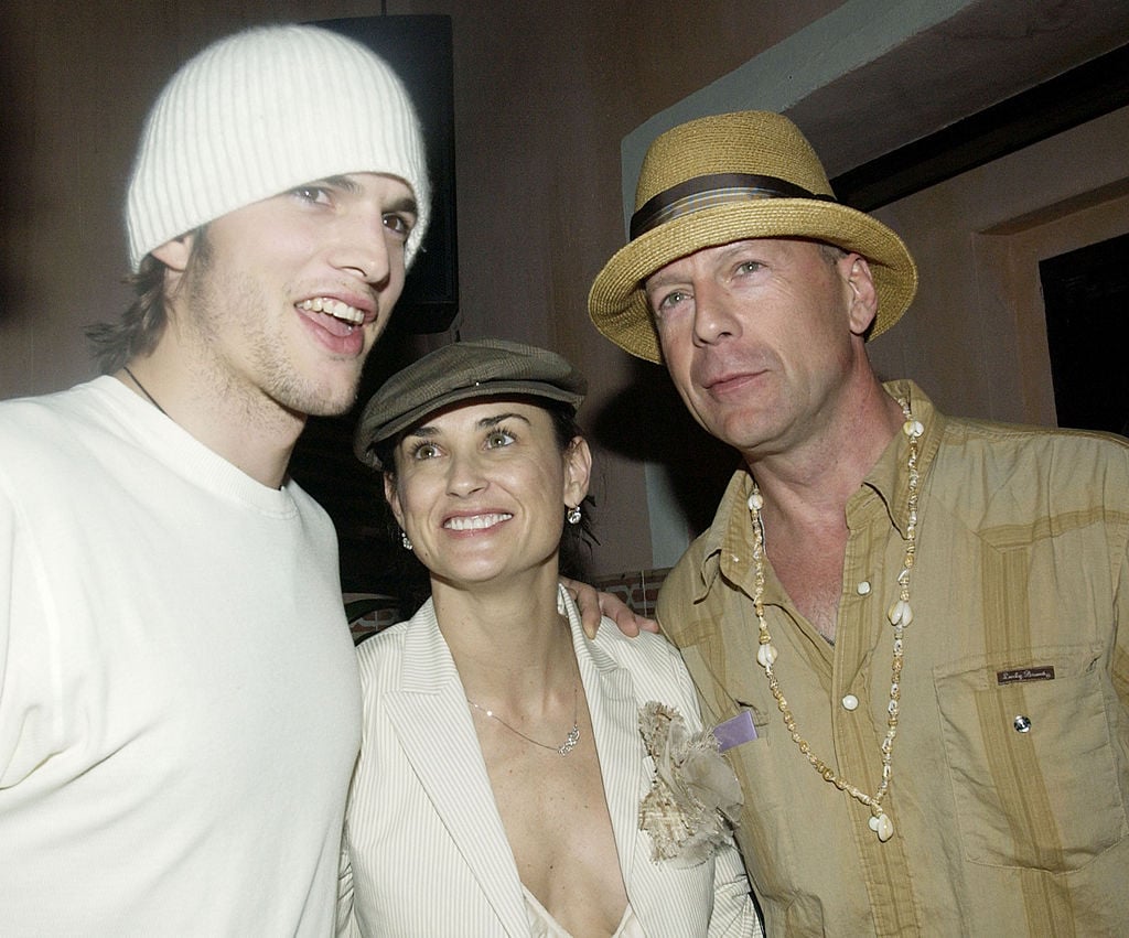 Ashton Kutcher, Demi Moore and Bruce Willis