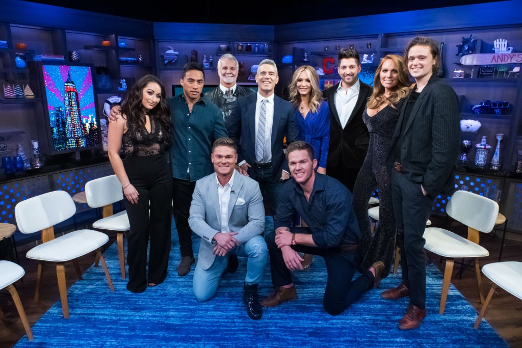 Below Deck Reunion -- Laura Betancourt, Ross Inia, Captain Lee Rosbach, Ashton Pienaar, Andy Cohen, Tyler Rowland, Kate Chastain, Josiah Carter, Rhylee Gerber, Adrian Martin