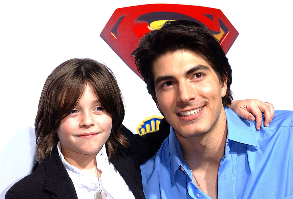 Brandon Routh and Tristan Lake Leabu