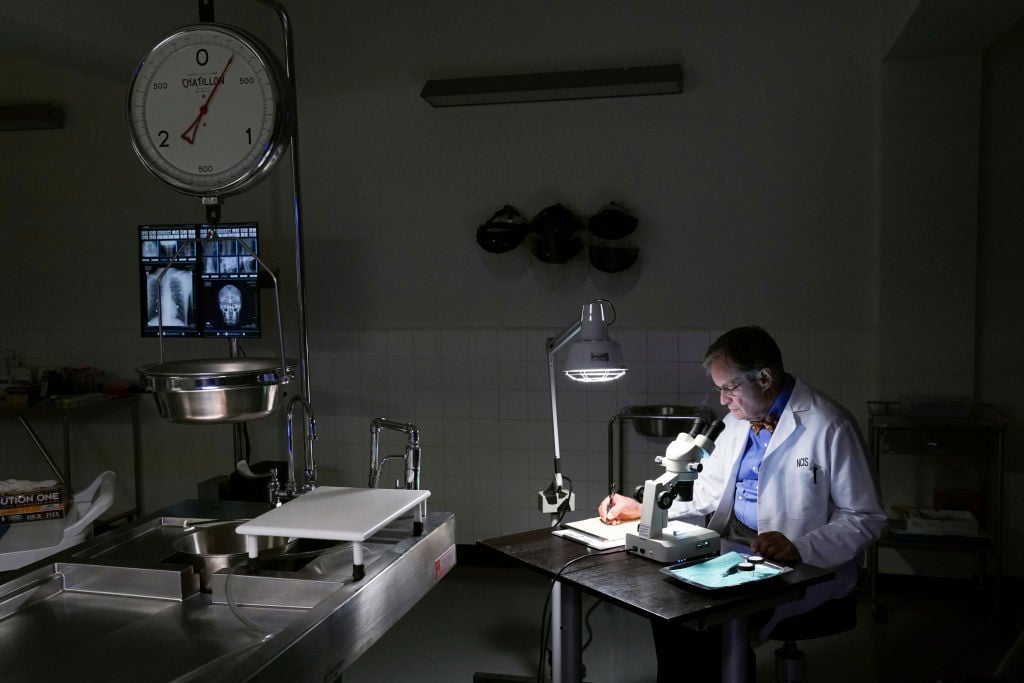 David McCallum as Donald 'Ducky' Mallard in his lab on NCIS | Monty Brinton/CBS via Getty Images