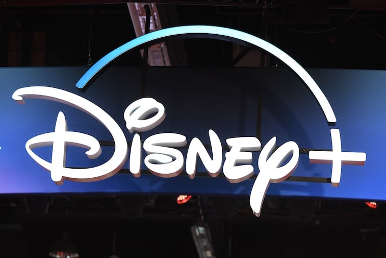 Disney+ logo sign at D23 Expo