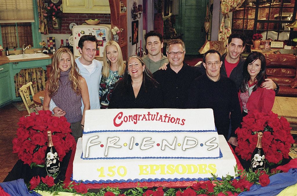 Friends cast with David Crane