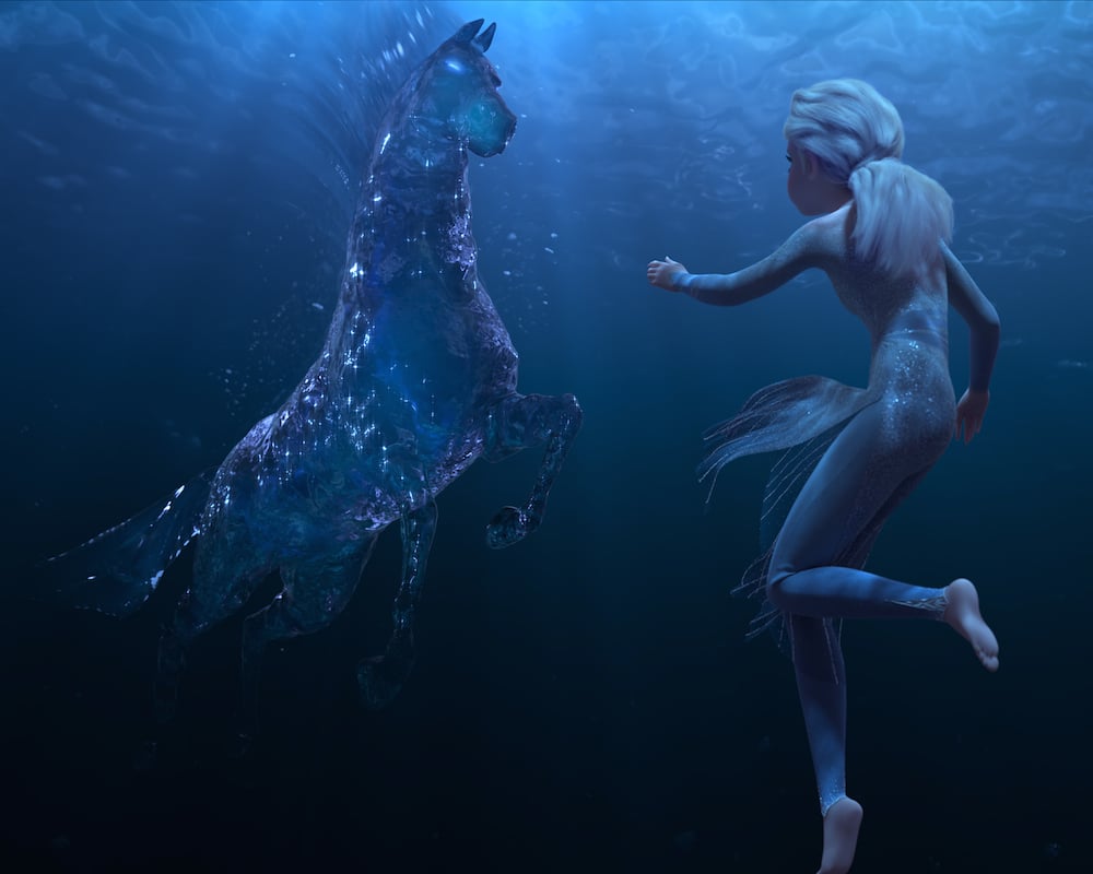Elsa and the Nokk in Frozen II