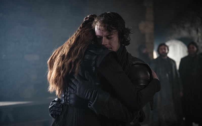Sophie Turner and Alfie Allen in 'Game of Thrones'