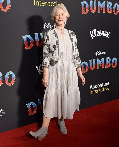 Dame Helen Mirren attends the premiere of Disney's 'Dumbo'
