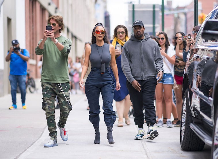 Jonathan Cheban with Kim Kardashian and Kanye West