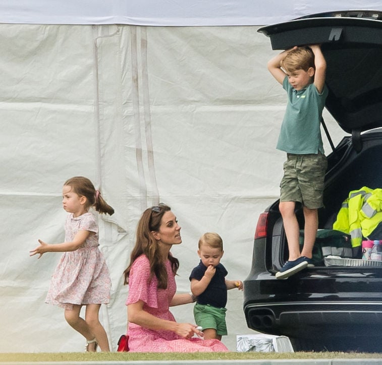 Kate Middleton with Prince George, Princess Charlotte, and Prince Louis