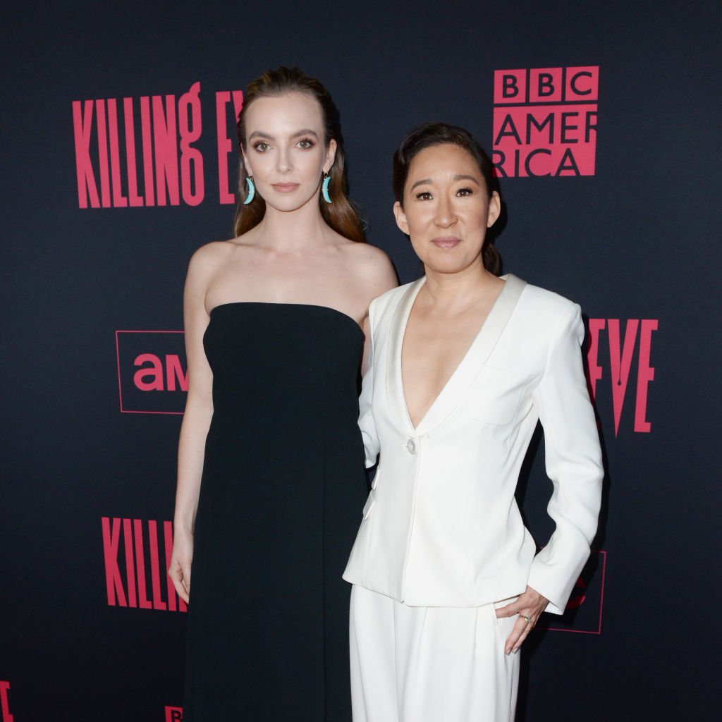 Jodie Comer and Sandra Oh at the 'Killing Eve' premiere