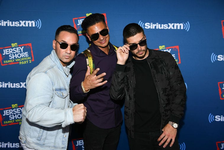 Mike 'The Situation' Sorrentino (left) with co-stars Vinny Guadagnino and Paul "Pauly D" DelVecchio