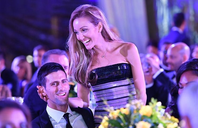 Novak Djokovic and Jelena Djokovic'
