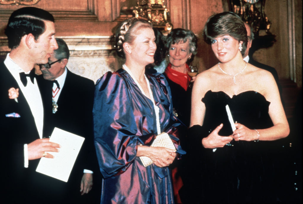 Prince Charles, Princess Diana, and Grace Kelly.