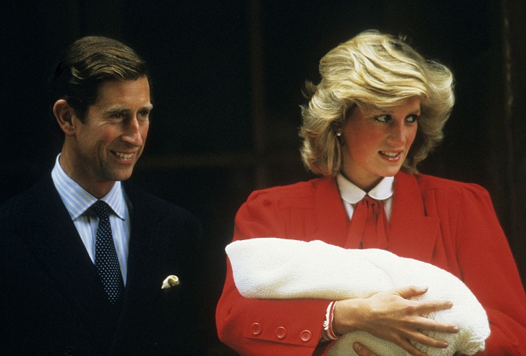Prince Charles and Princess Diana with Prince Harry