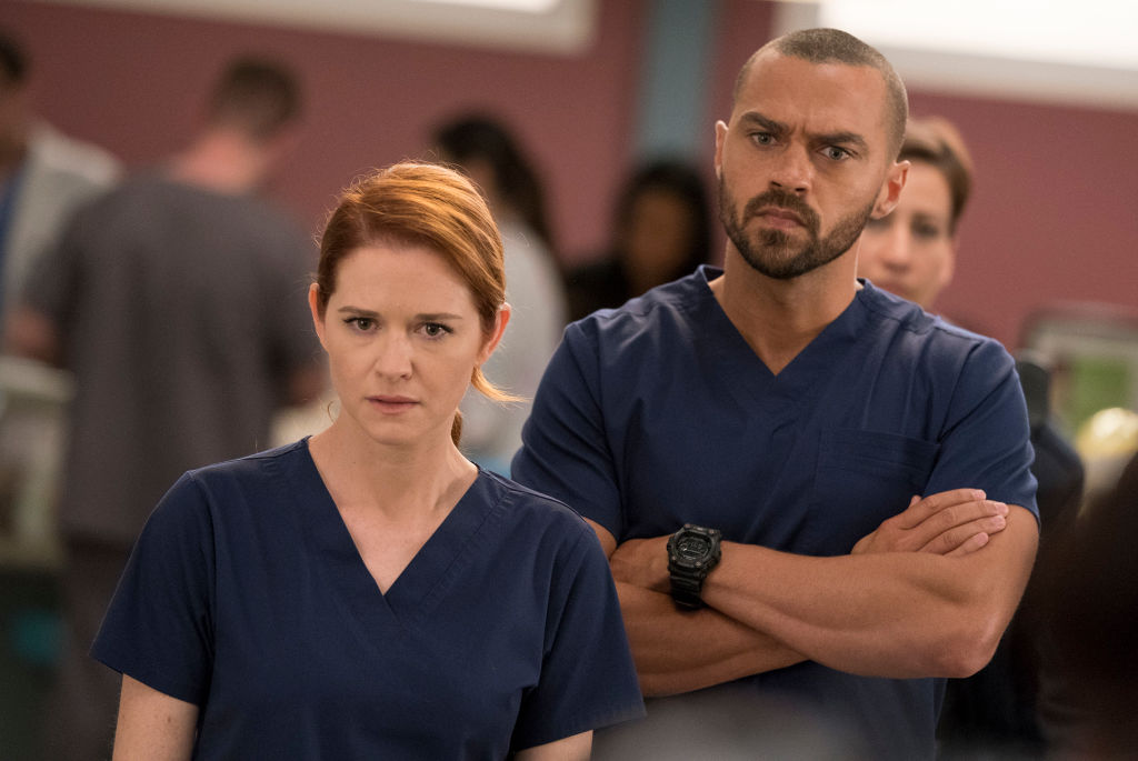 Sarah Drew and Jesse Williams as April Kepner and Jackson Avery on 'Grey's Anatomy'