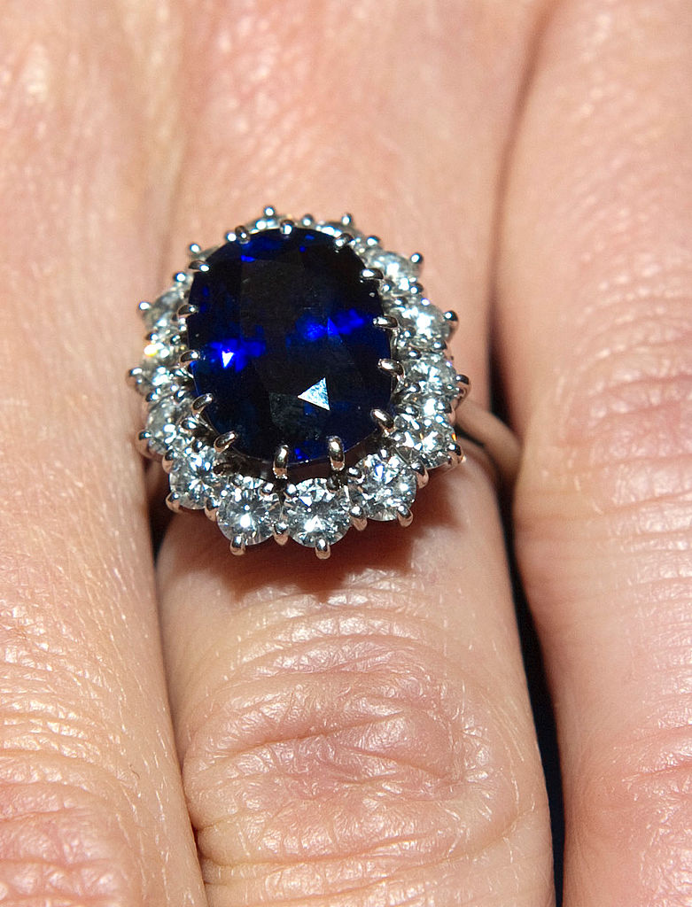Kate Middleton engagement ring, close up.