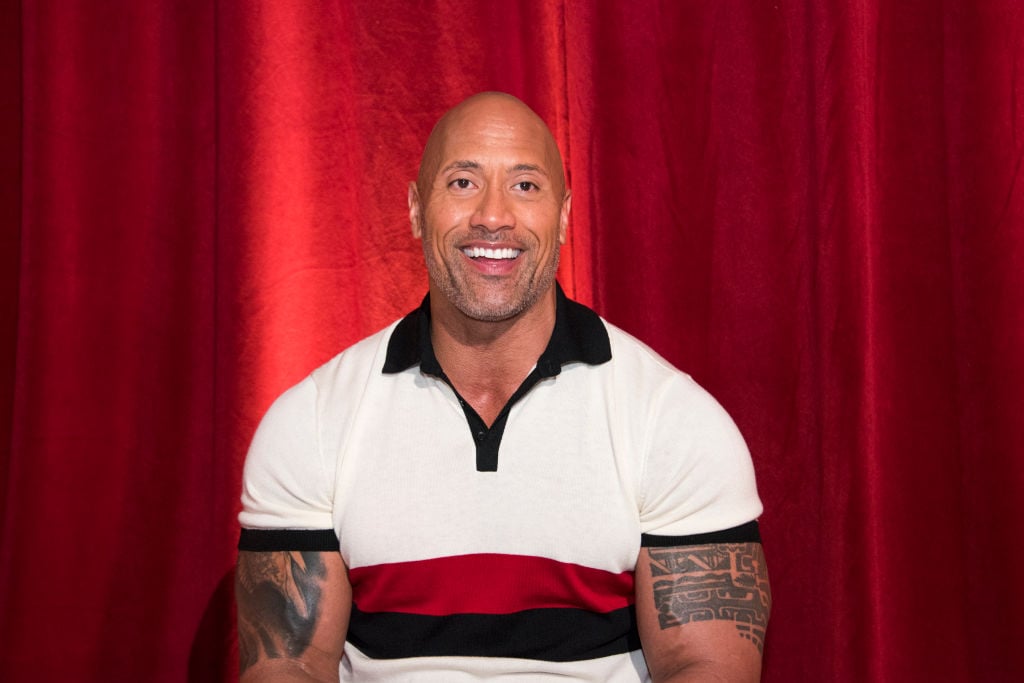 Dwayne "The Rock" Johnson at the 'Rampage' press conference.