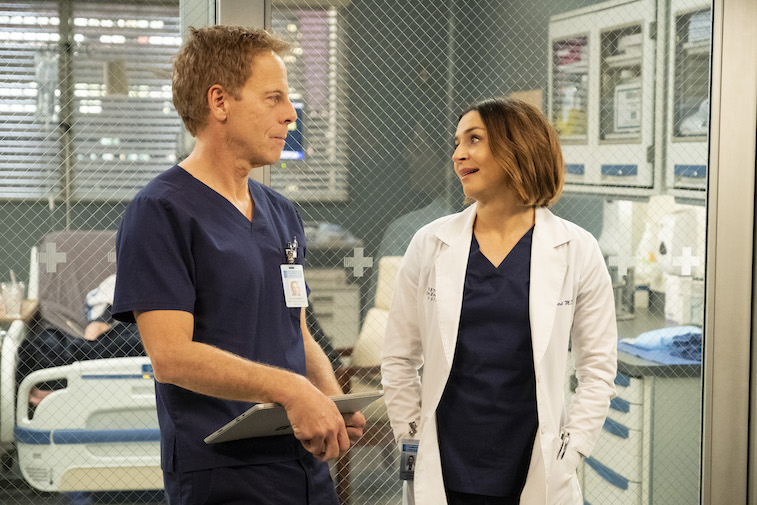 Greg Germann and Caterina Scorsone