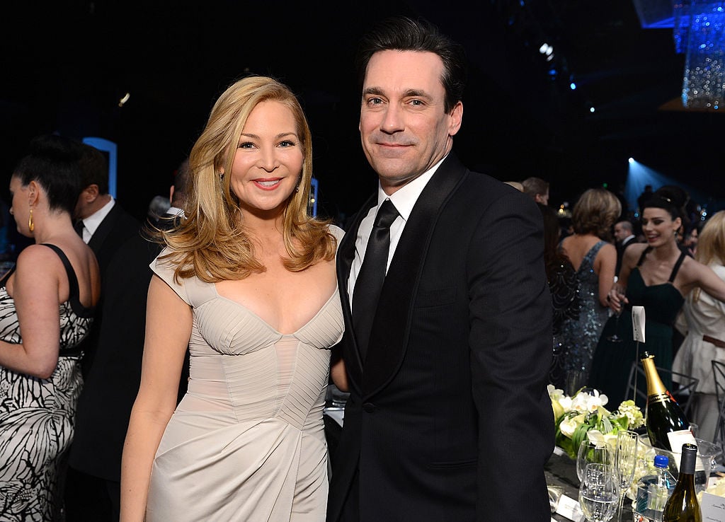 Jon Hamm and Jennifer Westfeldt on January 27, 2013