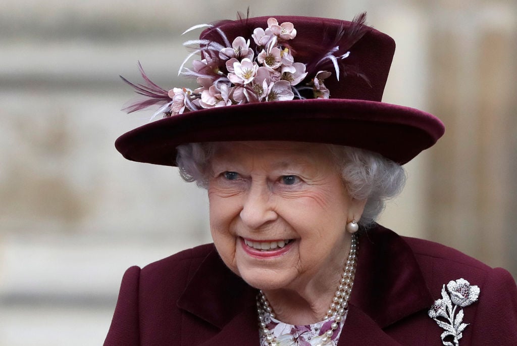 Queen Elizabeth attending an event at Westminster Abbey