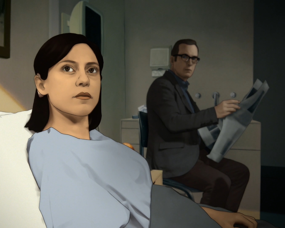 Rosa Salazar and Bob Odenkirk in Undone
