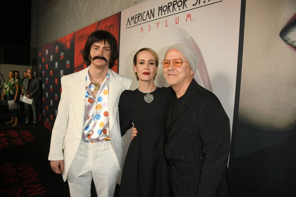 Evan Peters, Sarah Paulson, and Ryan Murphy at the 100th Episode Celebration for 'American Horror Story.'
