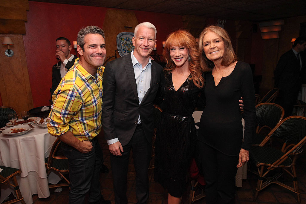 Andy Cohen, Anderson Cooper, Kathy Griffin, and Gloria Steinem