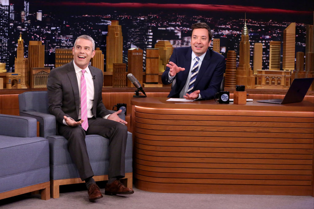 Andy Cohen with host Jimmy Fallon