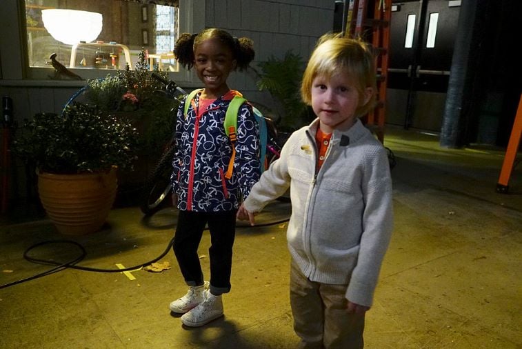 Meredith's children, Zola and Derek