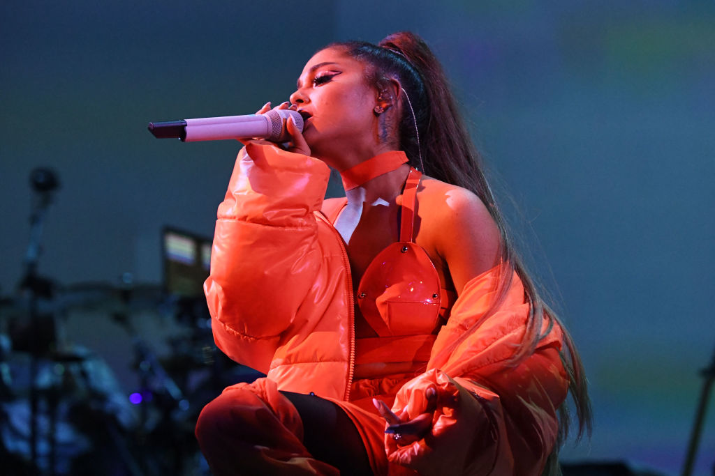 Ariana Grande performing in New York
