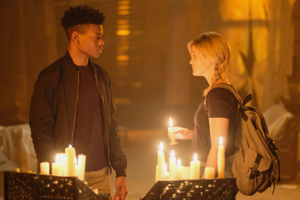 Aubrey Joseph (Tyrone Johnson) and Olivia Holt (Tandy Bowen) in Cloak and Dagger